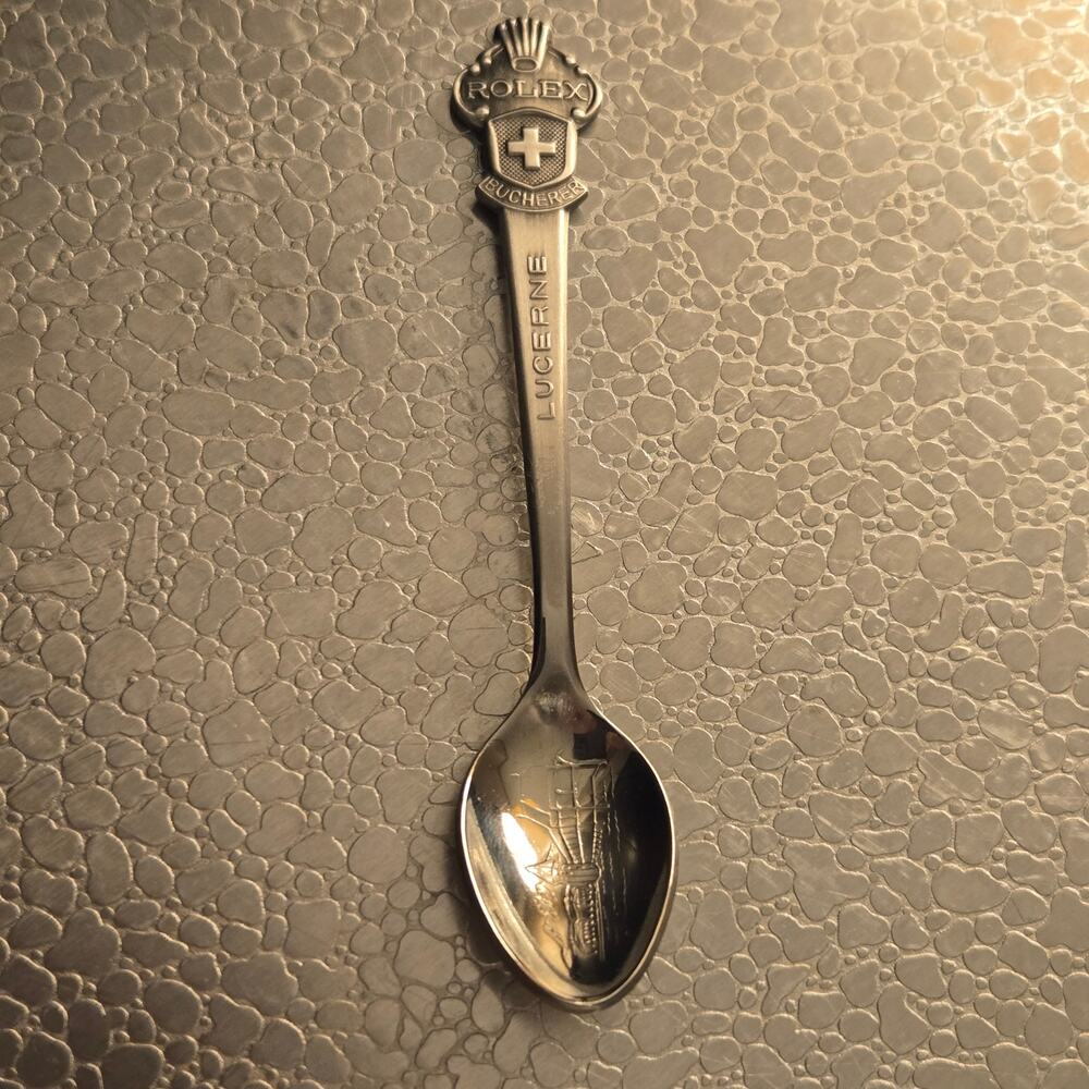 Vintage Rolex Bucherer Switzerland Souvenir Spoon Lucerne Stainless Steel